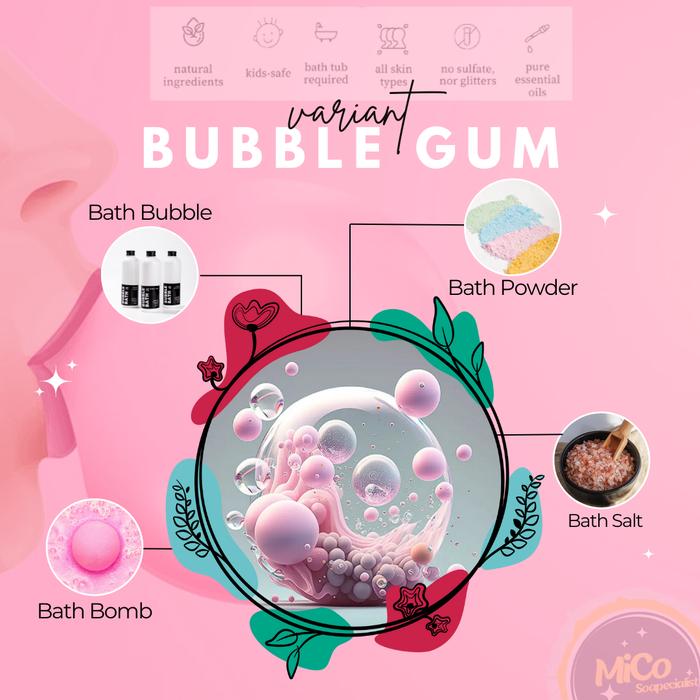 Gambar Bath | BUBBLE | BOMB | POWDER | Liquid | Powder | Salt | Ball | Boom | Bom | Bathtub - Bubble Gum, Bubble [250ml] dari Mine &Co undefined Tokopedia