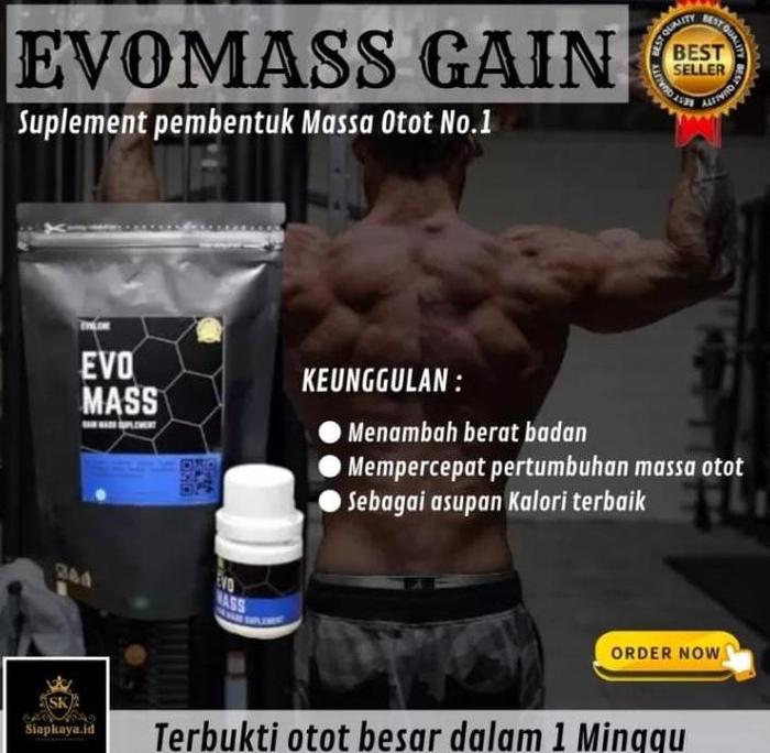 Gambar JZ EVO MASS L-MEN . PAKET SUPER- Kapsul Suplemen Penambah Massa Otot Tinggi Whey Protein -TOP BRAND Pengemuk Badan Penambah nafsu makan- PENAMBAH BERAT BADAN GAIN MASS SUPPLEMENT / Appeton/ Obat Gemuk Sehat / Suplemen Penggemuk Badan BY STORY NANO HERBAL dari Utopiashop16 undefined Tokopedia