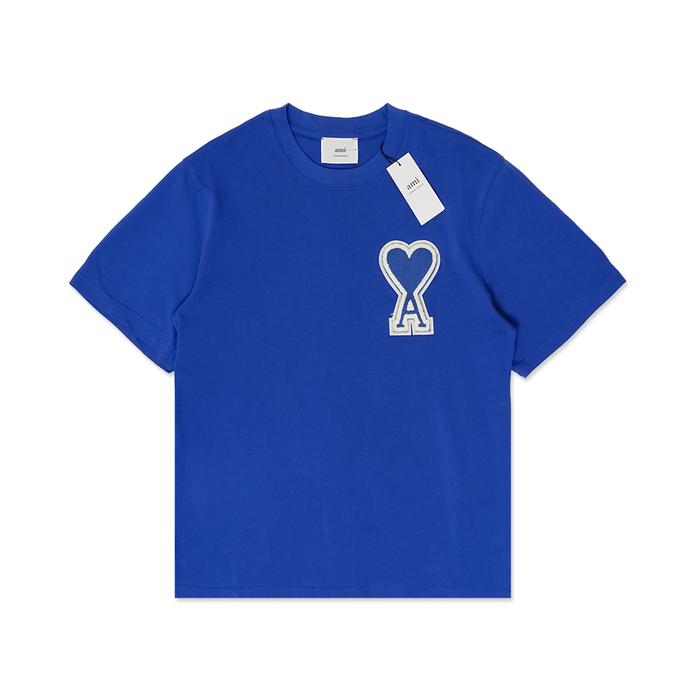 Gambar 4M1 Big Heart Patch Solid T-Shirt - Blue, L dari Biyas Store 가게 undefined Tokopedia