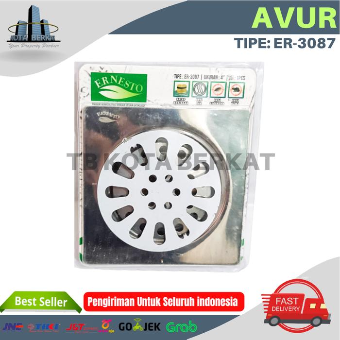 Gambar AVUR KAMAR MANDI / SARINGAN GOT ANTI KECOA / FLOOR DRAIN STAINLESS - ERNESTO dari TB KOTA BERKAT undefined Tokopedia
