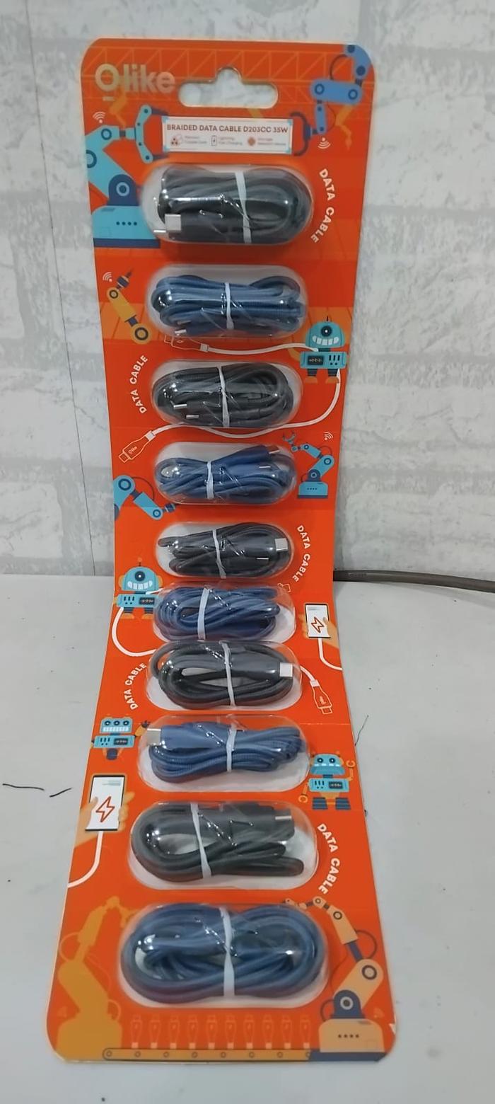 Gambar kabel data olike D203CC typeC to type C cable charger fast charging - 1 set (isi 10) dari specialdealshop undefined Tokopedia