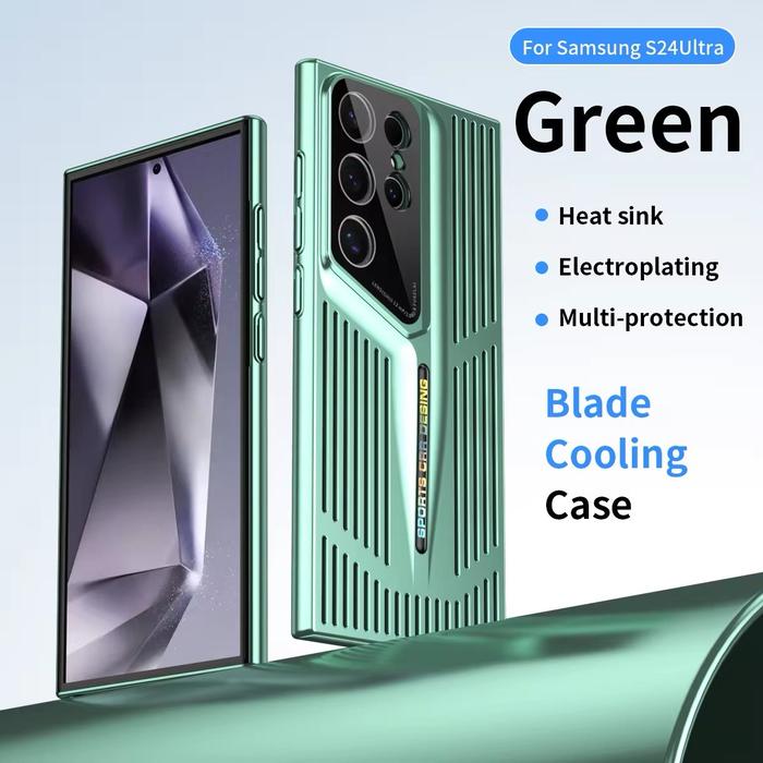Gambar Blade Cooling Hard Case Samsung S24 Ultra S22 S23 ULtra 5G HeatSink Design Galaxy Series Lens Protect - GREEN, S24 ULTRA dari i-case undefined Tokopedia