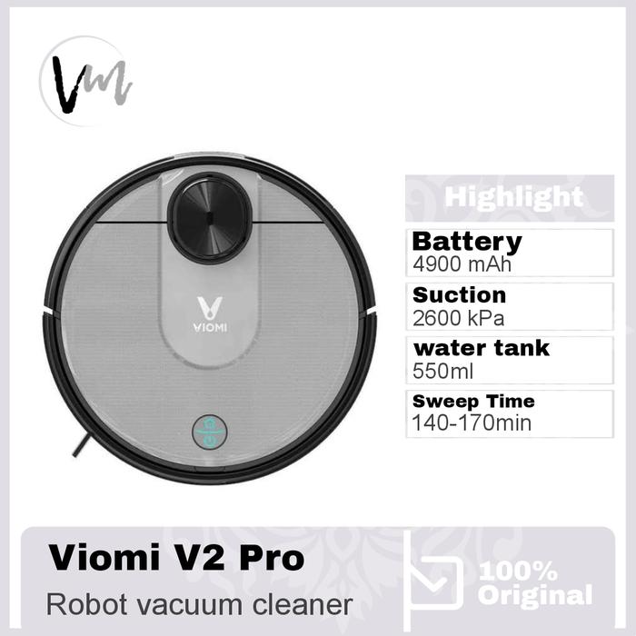 Gambar Viomi SE / Viomi V2 Pro Robot Vacuum Cleaner Mop - Robot Pel Vacum - viomi V2 Pro dari Venus Mobile undefined Tokopedia