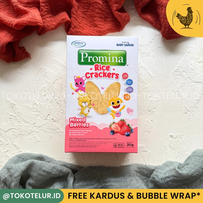 Gambar PROMINA - Rice Crackers | Biskuit Bayi Cemilan Snack Bayi (1 tahun+) - Mix Berries dari TokTel ID undefined Tokopedia