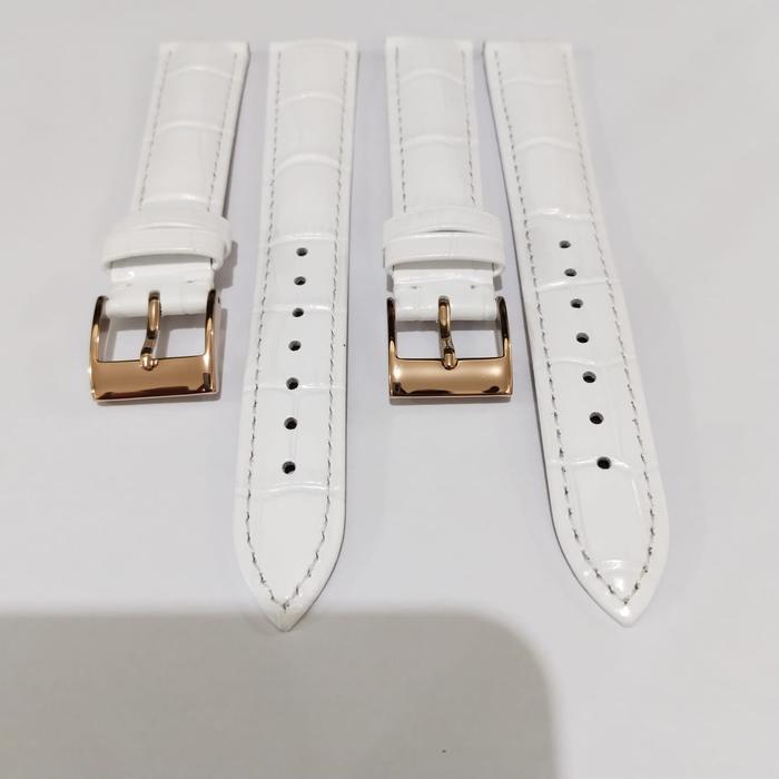 Gambar TALI KULIT JAM TANGAN STRAP WATCH PUTIH SIZE 12 MM - 22 MM ORIGINAL - MOTIF, 12 MM dari Palapa Watch undefined Tokopedia