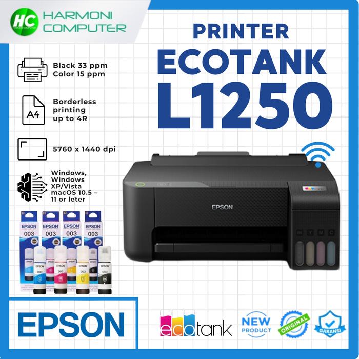 Gambar PRINTER EPSON ECOTANK L1250 A4 Wi-Fi Ink TanK dari Harmoni Computer Manado undefined Tokopedia