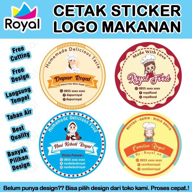 Gambar STIKER BULAT 4x4 cm/CETAK STICKER MAKANAN DAN MINUMAN/STIKER LOGO - BAHAN VYNIL, LAMINASI DOFF dari Agoda-shop undefined Tokopedia