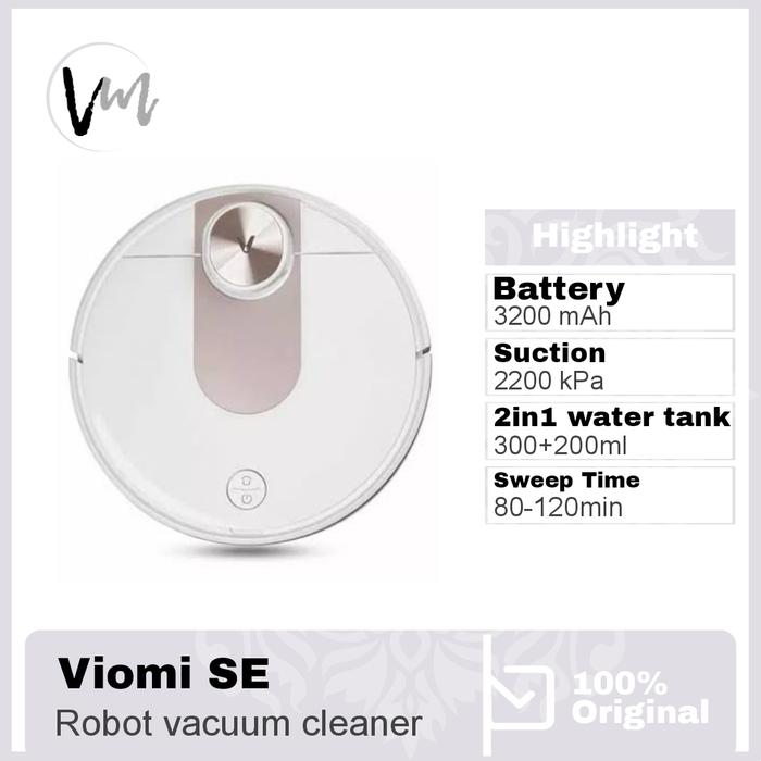 Gambar Viomi SE / Viomi V2 Pro Robot Vacuum Cleaner Mop - Robot Pel Vacum - Viomi SE dari Venus Mobile undefined Tokopedia