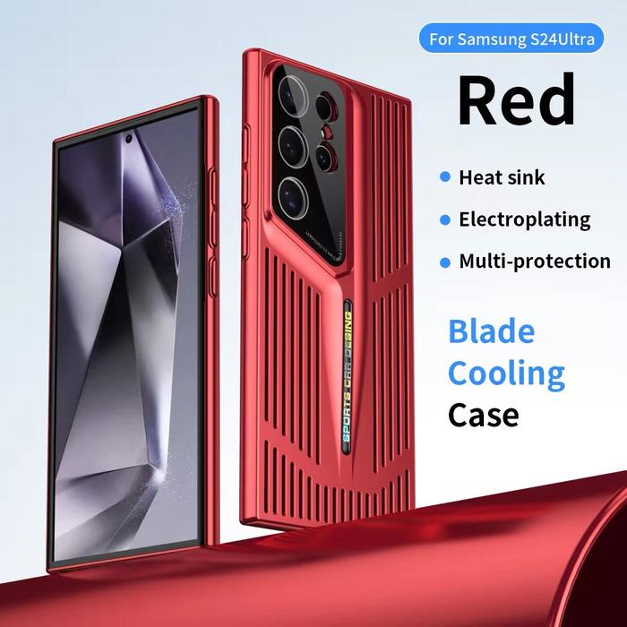Gambar Blade Cooling Hard Case Samsung S24 Ultra S22 S23 ULtra 5G HeatSink Design Galaxy Series Lens Protect - RED, S22 ULTRA dari i-case undefined Tokopedia