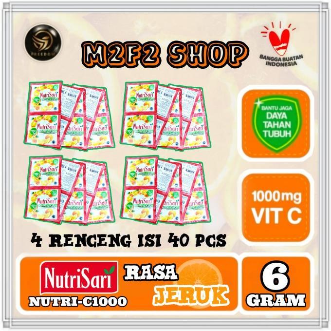 Gambar NutriSari Minuman Serbuk Nutri C1000 | Jeruk Sachet - 6 gr (4 Renceng) dari tans_shanshop undefined Tokopedia