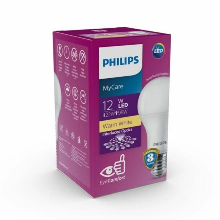 Gambar Lampu Led Bulb Philips My Care 12 Watt - Kuning 3000 K dari mitra philips jakarta undefined Tokopedia