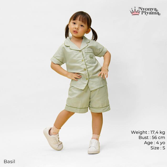 Gambar Nyonya Piyama Poly Bamboo Set Piyama Celana Pendek Anak - Polos Herb - Basil, M dari NyonyaPiyama undefined Tokopedia