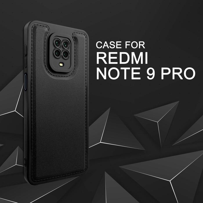 Gambar Xiaomi Redmi Note 9 Pro PREMIUM Case Softcase PREMIUM LEATHER BLACK - BLACK dari Drawacc undefined Tokopedia