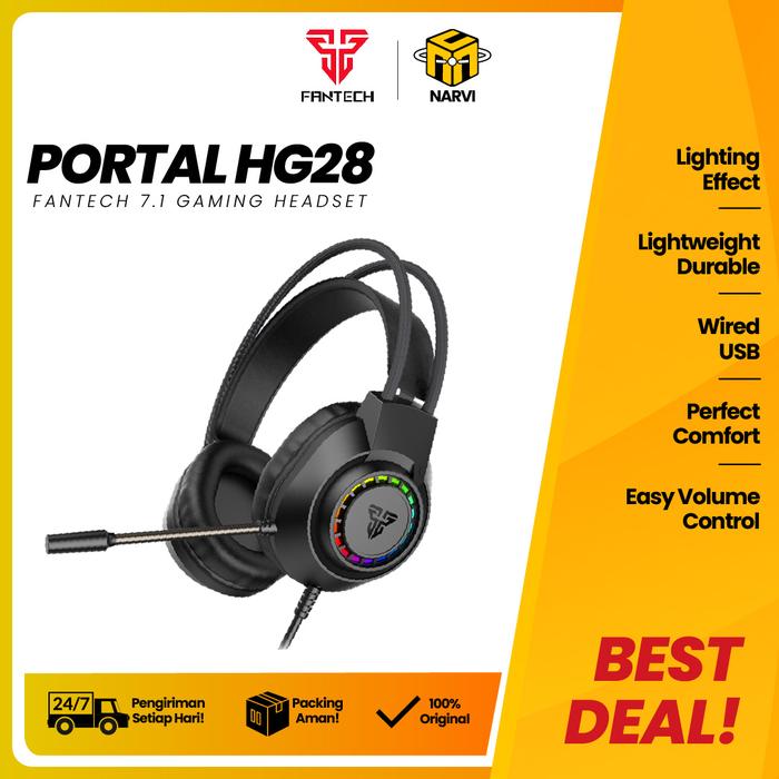 Gambar Fantech HG28 Portal 7.1 Surround Gaming Headset dari Narvi Gaming undefined Tokopedia