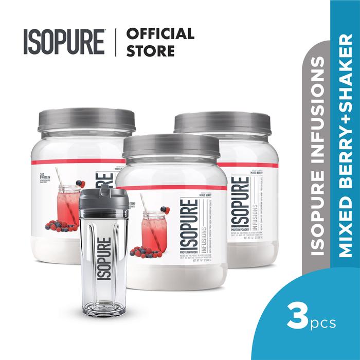 Gambar Isopure Infusions Mixed Berry 400gr Free Shaker [3Pcs] dari Isopure Supplement undefined Tokopedia