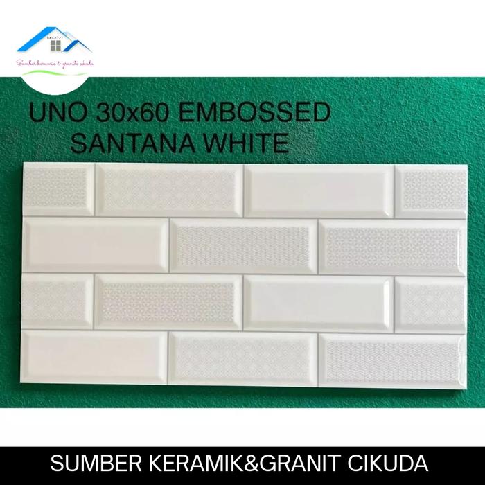 Gambar Keramik Dinding 30x60 Motif Bata Putih | Uno Santana White dari SUMBER KERAMIK&GRANIT CIKUDA undefined Tokopedia