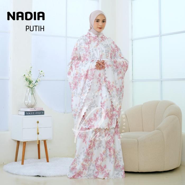 Gambar MELIKA - Mukena Dewasa Muslim Katun Nadia - PUTIH  dari Melika Clothing undefined Tokopedia