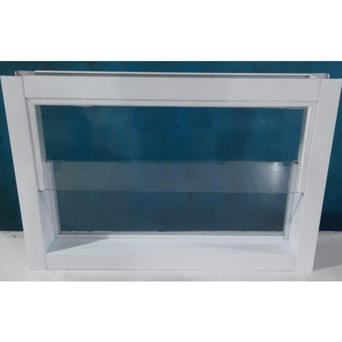 Gambar Kusen jendela aluminium kaca kamar mandi zig-zag 40x60 - Hitam, Zig zag dari Febclaire Store undefined Tokopedia