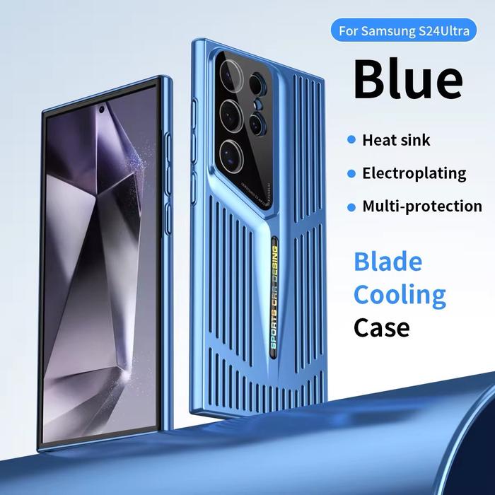 Gambar Blade Cooling Hard Case Samsung S24 Ultra S22 S23 ULtra 5G HeatSink Design Galaxy Series Lens Protect - BLUE, S23 ULTRA dari i-case undefined Tokopedia