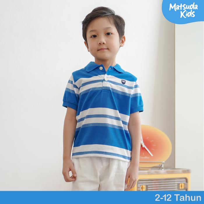 Gambar Matsuda Andre 2-12 tahun baju kaos polo anak laki laki katun - BLUE, 2 dari Matsuda Apparel undefined Tokopedia
