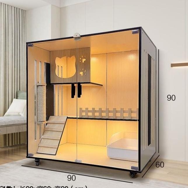 Gambar Villa Kucing Kayu Solid/Rumah Kucing /Kandang Kucing Indoor/Kandang Mhdedolubis178 - F1(90*60*90) dari mhdedolubis undefined Tokopedia