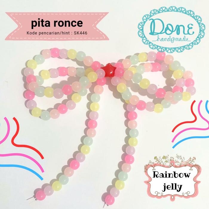 Gambar done handymade manik pita ribbon beads manik diy meronce sk446 - rainbow jelly dari Done Handymade undefined Tokopedia