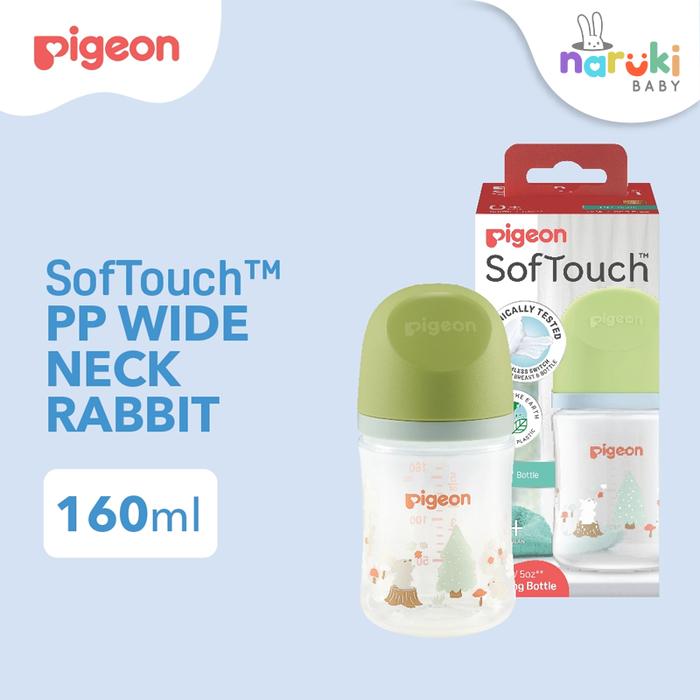 Gambar Pigeon Bottle SofTouch Wide Neck Botol Susu Wideneck 160mL 240mL 1pcs BOX - 160mL Rabbit dari Naruki Baby Shop undefined Tokopedia