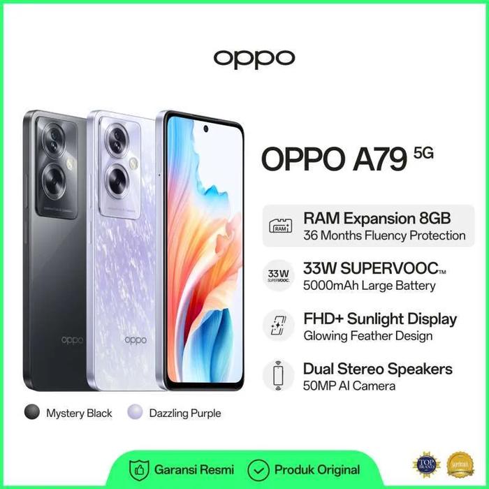 Jual OPPO A79 5G NFC 8GB/256GB [5000 mAh Battery, 33W