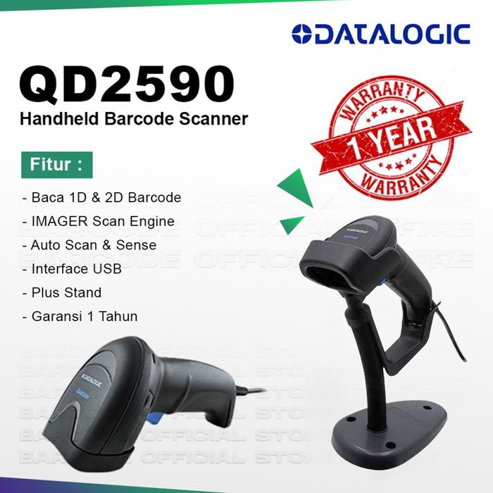 Gambar Barcode Scanner Datalogic Quickscan QD2400 - QD 2400 | 2D Efaktur QR - QD2590 dari Barcode Store Solutions undefined Tokopedia