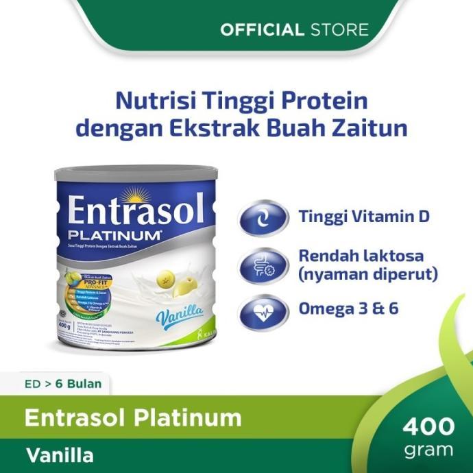 Gambar Ready ENTRASOL PLATINUM SENIOR VANILA Susu 400 VANILLA LANSIA KALBE BPOM Terlaris - PackingEkonomis, ATAS 5 Bulan dari hidayatull88 undefined 5 Tokopedia
