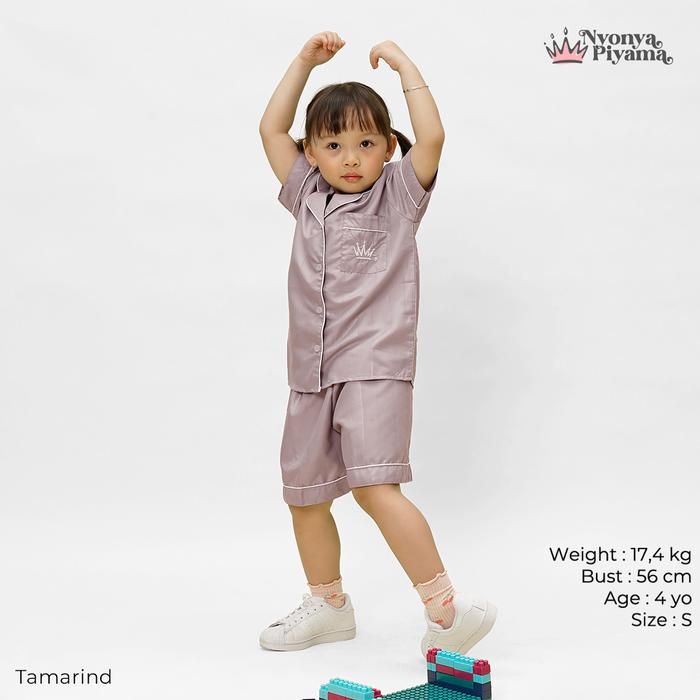 Gambar Nyonya Piyama Poly Bamboo Set Piyama Celana Pendek Anak - Polos Herb - Tamarind, M dari NyonyaPiyama undefined Tokopedia
