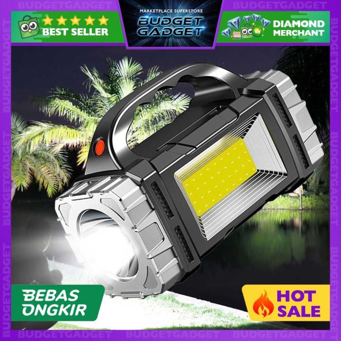 Gambar TaffLED Senter Camping Lampu LED COB Solar Power Bank Rechargeable Rozoa JY-2289 dari BudgetGadget undefined Tokopedia