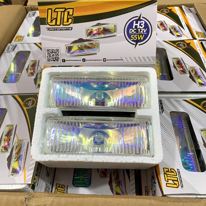 Gambar FOGLAMP LAMPU TEMBAK SOROT HALOGEN OVAL PERSEGI PANJANG KACA PELANGI - KOTAK 12,5x4,5 dari triple-sss undefined 5 Tokopedia