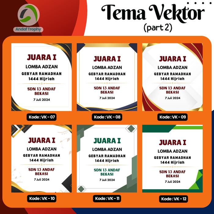 Gambar Stiker Label/Plat Piala (Trophy) - Vektor 2 dari AndafStore undefined Tokopedia