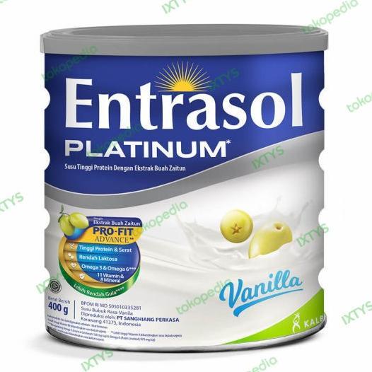 Gambar Ready Entrasol Platinum Senior Susu Lansia 60+ 400 gram Terlaris - Coklat dari hidayatull88 undefined Tokopedia