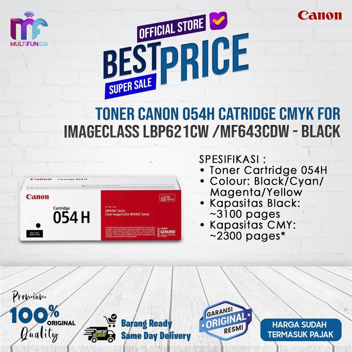 Gambar Toner Canon 054H Catridge Black/Cyan/Magenta/Yellow for ImageClass LBP621cw /MF643Cdw - Black dari Multifungsi Online undefined Tokopedia