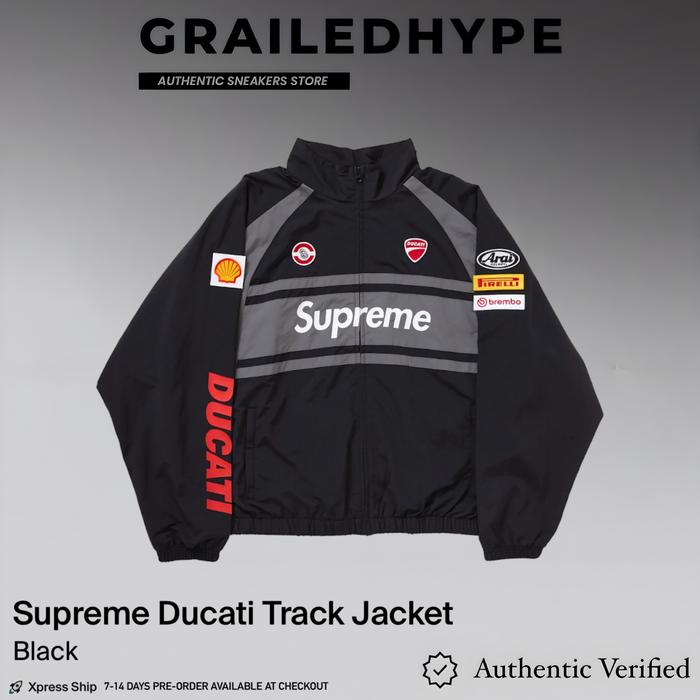 Supreme x Ducati トラックジャケット \"ブラック\" シュプリーム × ドゥカティ トラックジャケット ブラック メンズ