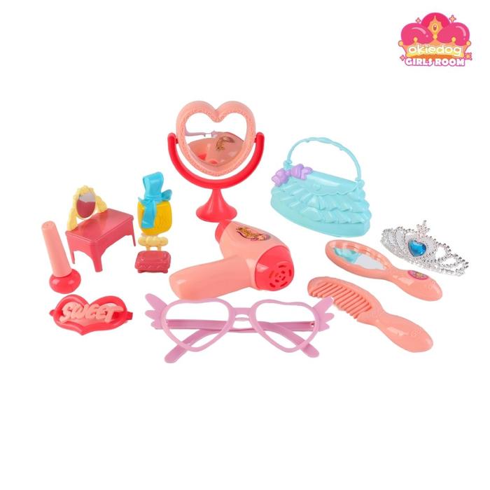 Gambar Okiedog Girls Room - Mainan kecantikan, mainan make up anak - HairDryer&Bag dari Tosyen Okiedog undefined Tokopedia