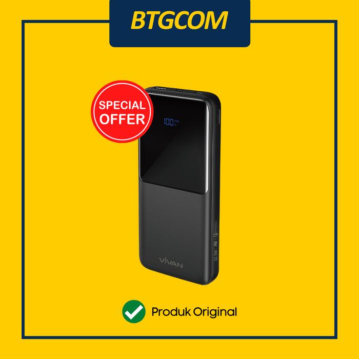 Gambar POWERBANK VIVAN VPB-E10 10000MAH FAST CHARGING POWER BANK Q.C 22.5W WITH SMART LED DISPLAY BLACK/PINK - Hitam dari btgcom undefined Tokopedia