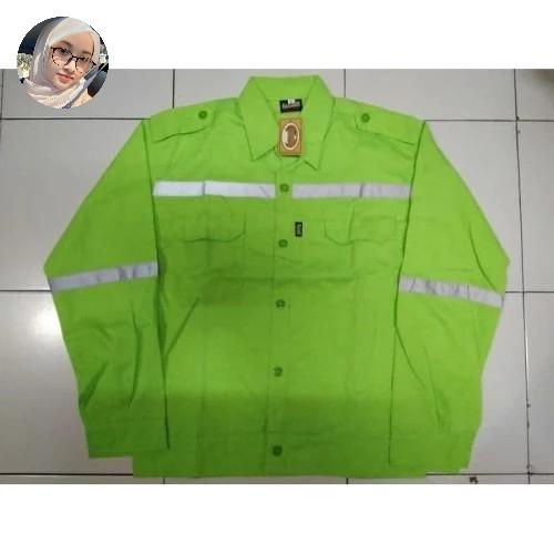 Gambar baju seragam kerja safety lengan panjang - Hijau dari Murah Safety Glodok undefined Tokopedia