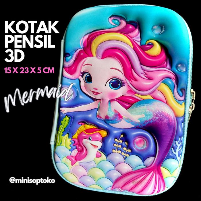 Gambar Tempat Pensil Kotak Pensil 3D Anak laki laki Perempuan Sekolah Spiderman Batman Ironman Disney Marvel Bahan EVA - MERMAID dari MINISOPTOKO undefined Tokopedia