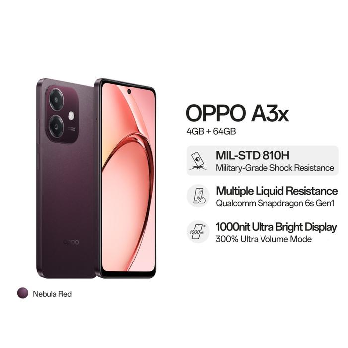 Gambar OPPO A3x 4GB/64GB 6.67 Inch Garansi Resmi - Biru Laut dari Andalas Cellular_NEW undefined 5 Tokopedia