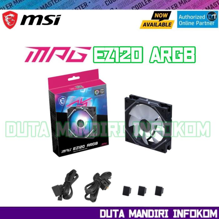 Gambar MSI MPG EZ120 ARGB Single I Triple Pack - 120mm A-RGB PWM Gaming Cooling Fan - Single - Black  dari Duta Mandiri Infokom undefined Tokopedia