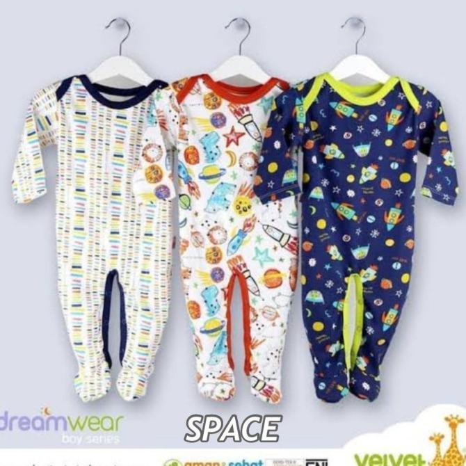 Jual [krisanmerah-09] Velvet Junior Dreamwear Sleepsuit Jumper - Main Image