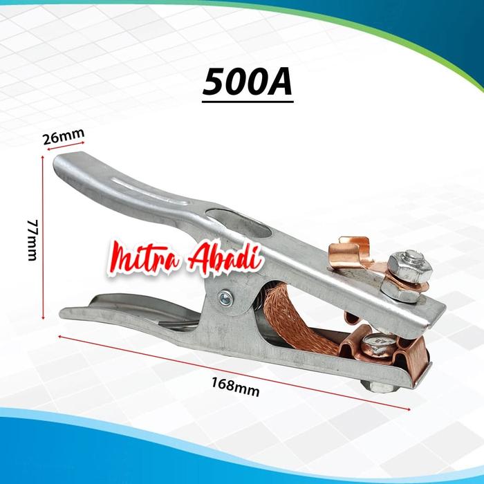 Gambar Stang Las Massa Universal / Tang Lass Grounding / Ground Masa Holder Pegangan Gagang Penjepit / Jepitan Las - Alat Jepit Mesin Las Listrik Catok Clamp Ground - 500A dari Mitra Abadi LED undefined Tokopedia