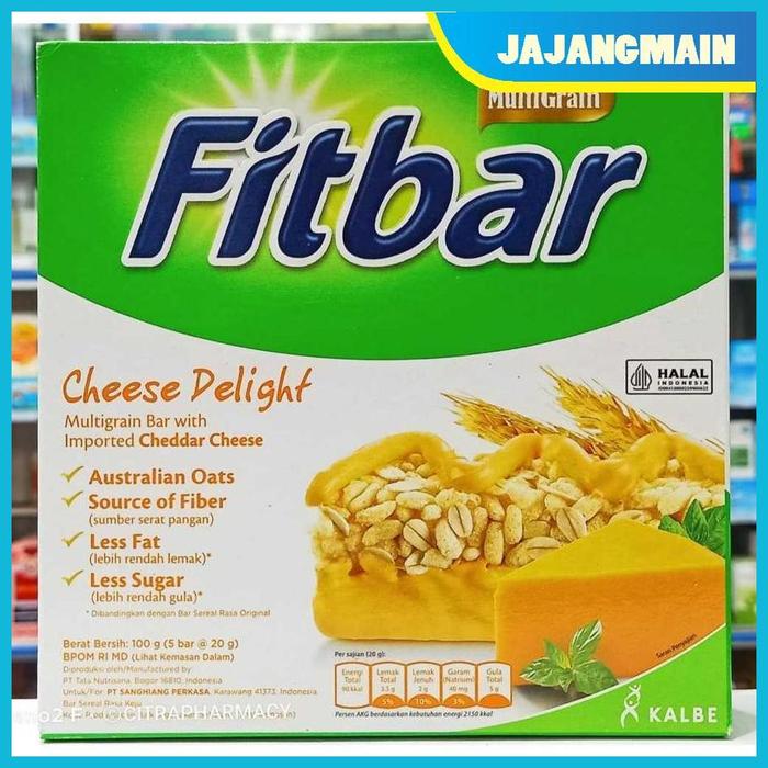 Gambar Jajangmain - Fitbar Multigrain 𝟏 𝐊𝐎𝐓𝐀𝐊 𝐈𝐒𝐈 𝟓 𝐏𝐂𝐒 - Bar Sereal Rendah Kalori/Snack Diet - CHEESE DELIGHT dari Jajangmain undefined Tokopedia