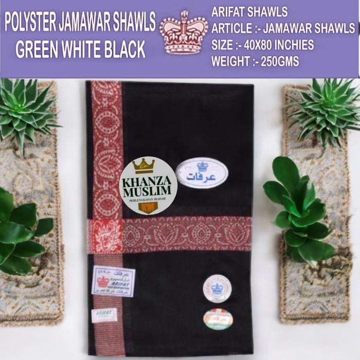 Gambar sorban Haji kashmiri  Katun Syal - Hitam dari khanza muslim undefined Tokopedia