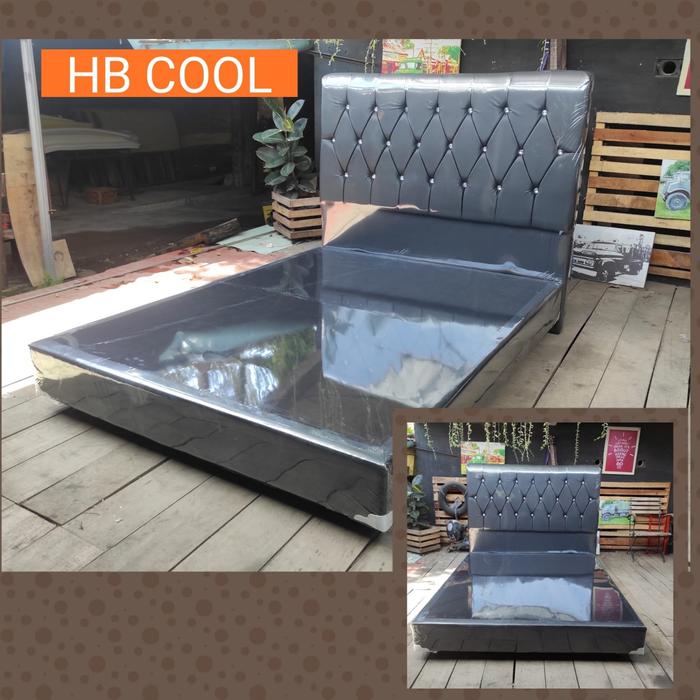 Gambar Dipan Tempat Tidur Divan Kasur Spring Bed Sandaran Full Minimalis Hitam 90 100 120 140 160 180 x 200 - HB COOL, 160x200 Lengkap dari Mebel NikiSae Malang undefined 3 Tokopedia