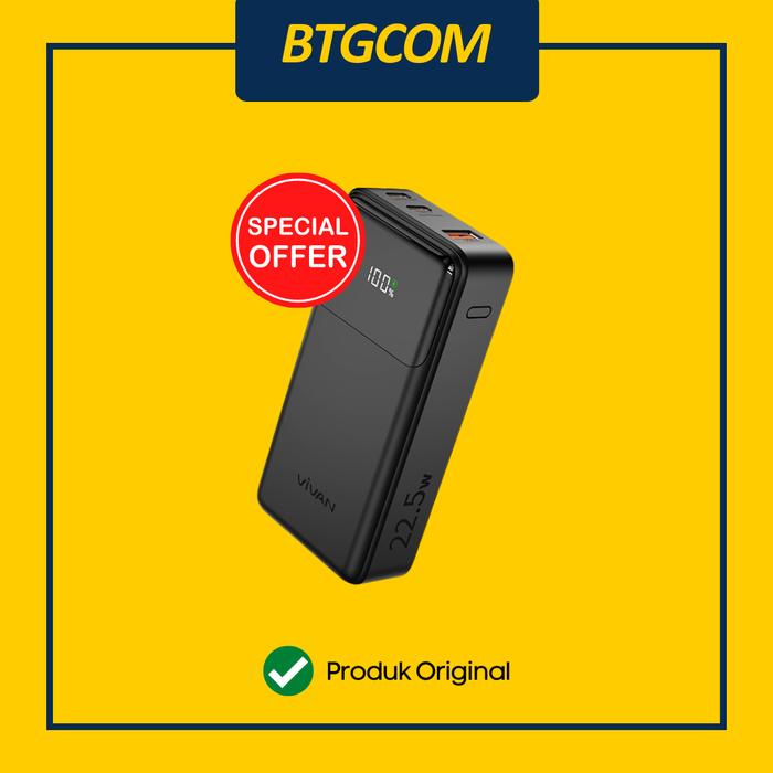 Gambar POWERBANK VIVAN VPB-C10 9000MAH MINI FAST CHARGING 22.5W MAX POWER BANK WITH LED DISPLAY BLACK/LIGHT BLUE - Hitam dari btgcom undefined Tokopedia