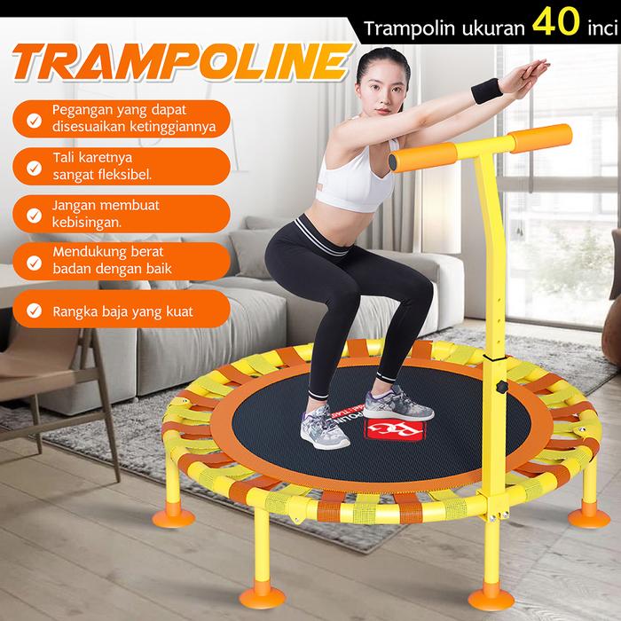 Gambar BG SPORT GYM TRAMPOLIN / TRAMPOLINE FITNESS UKURAN 40" - TL-40T HANDLE, NORMAL PACKAGIN dari BG Sport undefined Tokopedia